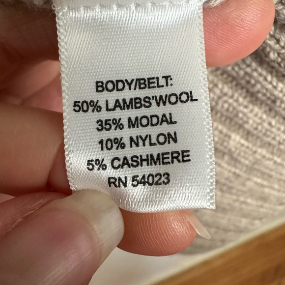 Banana Republic Women’s Small Elbow Sleeve Belted Cashmere Blend Sweater Coat - Picture 4 of 6